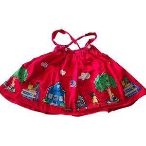 Eleanor Rose Back To School Parade Bookworm Suspender Skirt Girl SZ 14